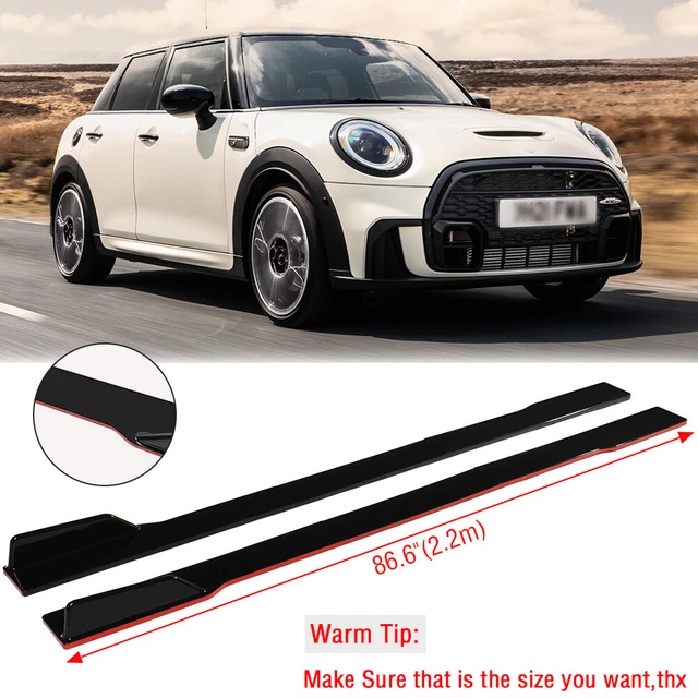 86.6" Red Line Side Skirt Extension Rocker Panel Lip For MINI Cooper S 2002-2022