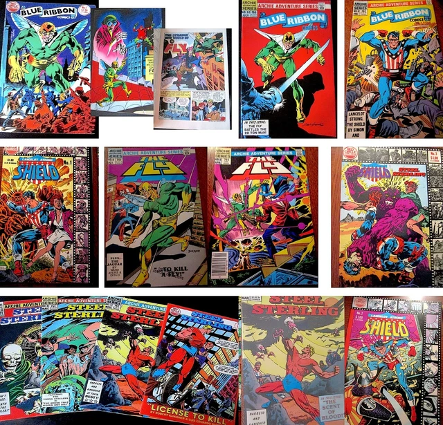 LOT 12 Archie Red Circle 1983: Kirby, Ditko: Blue Ribbon 1, Shield 1, Fly 6, 9