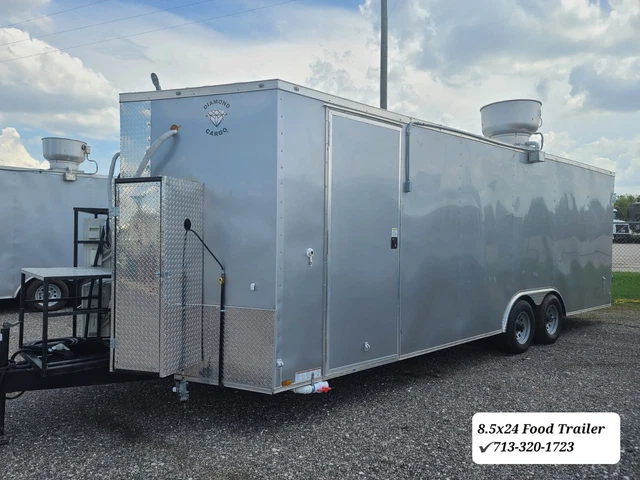 2022 8.5x24 Food Trailer 10' hood/Vent/Fire Suppression System/Sinks/Equipment!