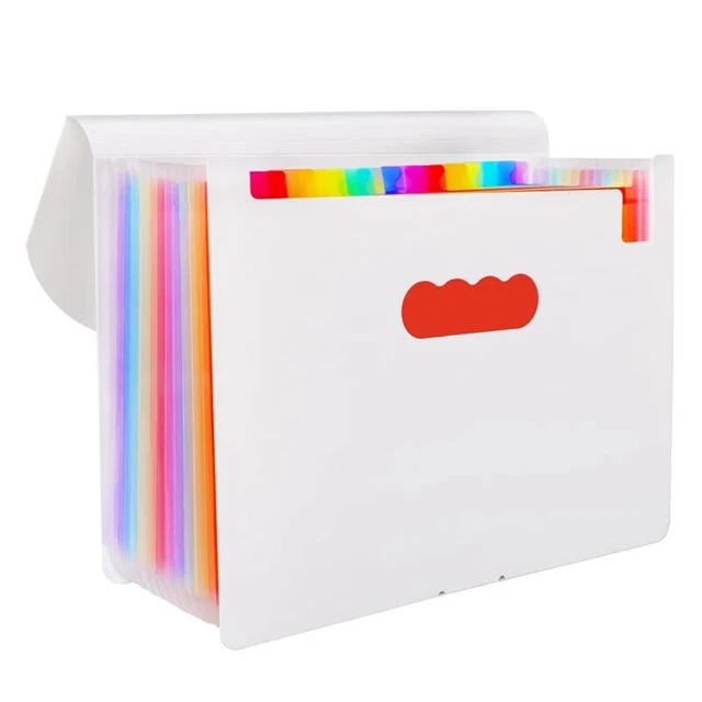 Dossier Accordéon Portable - Organisateur De Documents Avec Couvercle Et Fermeture à Cordon - Pour Maison, Bureau, école