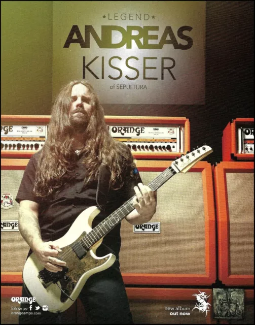 Sepultura Andreas Kisser Signature Seizi AK Guitar Orange Amps advertisement ad