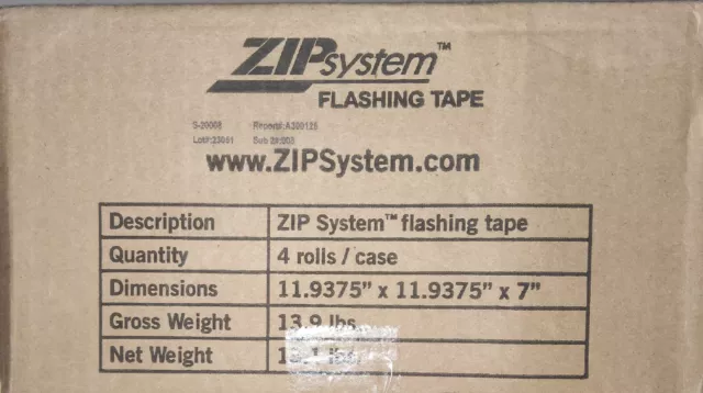 6 x 75' Huber Zip System Flashing Tape