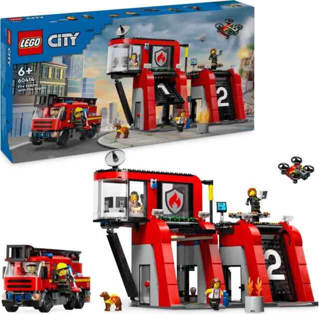 Lego City 7945 CASERMA POMPIERI completo di istruzioni, scatola, minifigure  RARO