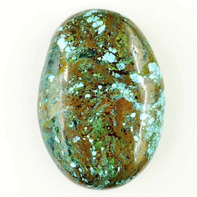 33.65 Ct Natural Arizona Morenci Blue Turquoise Cabochon Certified Gemstone