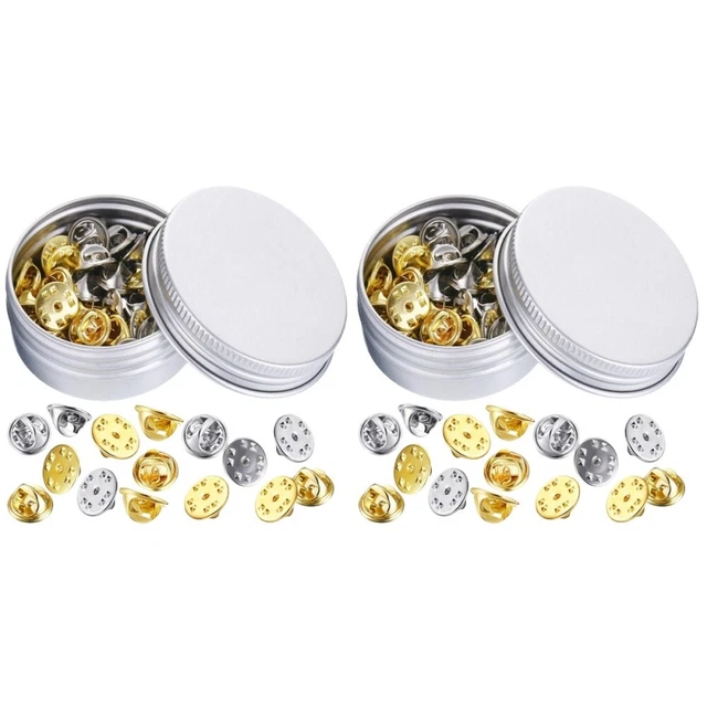 2 cajas Esmalte-Pin-Set Broche Insignia Insignia Hebilla Alfiler Soporte