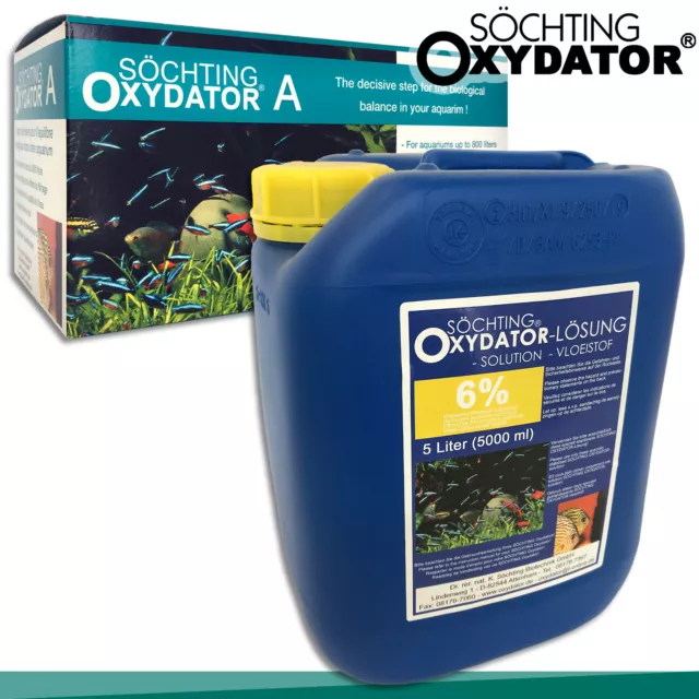 Söchting-set : Oxydator A pour Aquariums Jusqu'À 800 L + 5 Solution 6%