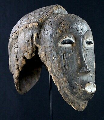 Art Africain - Masque Heaume Baoulé Baule Akan - African Mask Mascara - 31 Cms