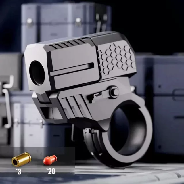 Metal Alloy Gun Folding Hand Adult Toys Fidget Ring EDC Spinner Decompression