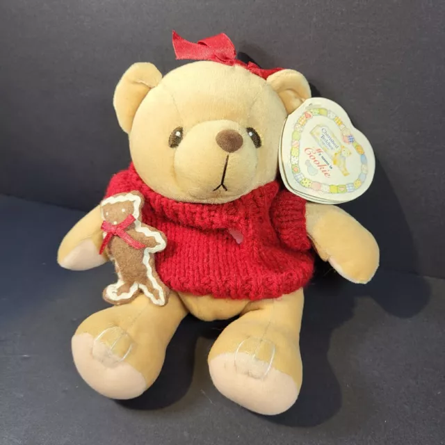 Cherished Teddies Cookie Teddy Bear Plush Christmas Sweater Enesco w/ Tags  1999