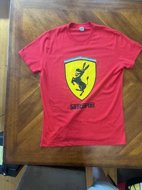 Ferrari Santorini Donkey Shrek Red Graphic T Shirt