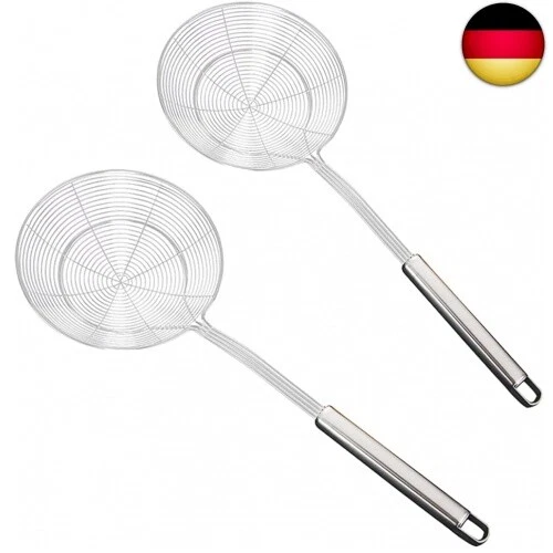 Edelstahl Spinnensieb 16cm - Schaumlöffel Für Nudeln & Frittieren