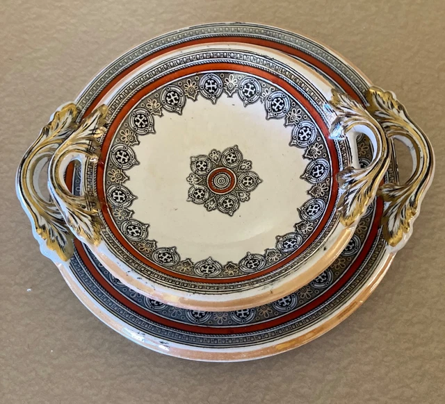 J & M P Bell & Co Glasgow SCOTTISH TRANSFER PRINTED LARGE BOWL