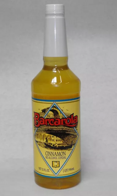 Gourmet Cinnamon Syrup 32oz. Barcarola Coffee Drink and Italian Soda Flavor