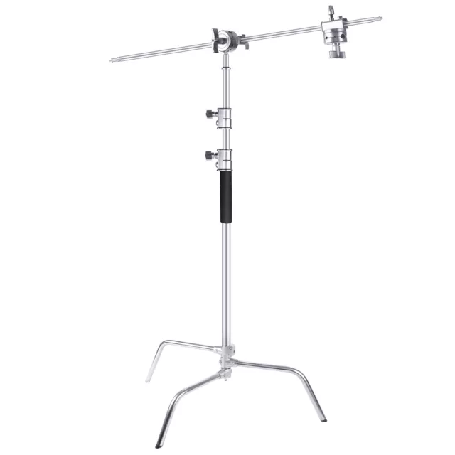 Neewer Upgraded Heavy Duty Stainless Steel C-Stand with Hold Arm and Grip Head