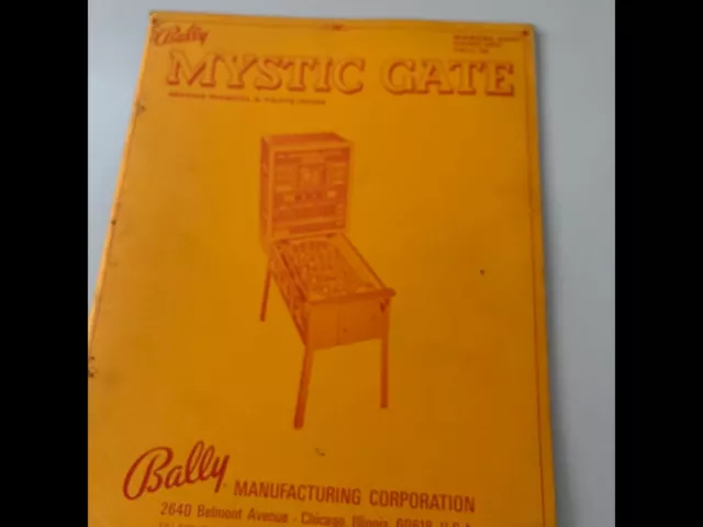 Bally Mystic Gate Bingo Manual