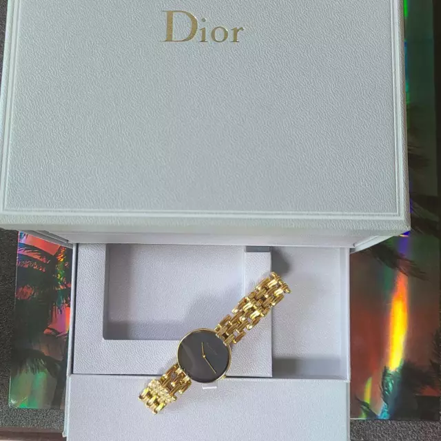 Christian Dior Baguilla Black Moon Watch Working Product
