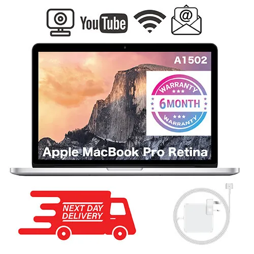 Apple MacBook Pro Retina 13,3" A1502 2013 2,4 GHz Intel i5 128 GB computer portatile a memoria a stato solido