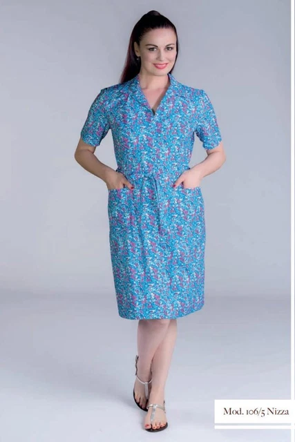 Ombreggiante Grigio Grembiule Vestaglia Casa Incrociato GRANNY