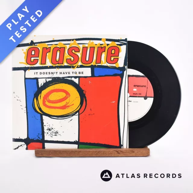 Erasure - It Doesn't Have To Be - 7" Vinyl Record - EX/EX