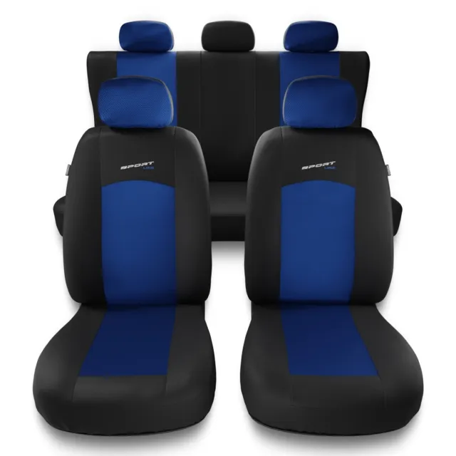 Fundas de asientos para Citroen Berlingo (I, II, III) - Negro Azul - S-BL