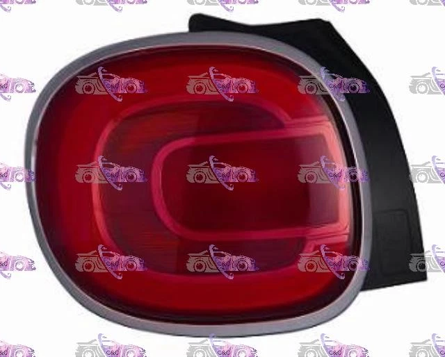 Fanale Posteriore Destro Per Fiat 500L - Design Cromato, Senza Portalampada