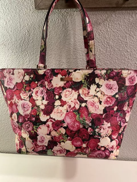 Kate Spade NEW YORK Grant Street Jules Floral bold roses Large Tote Bag