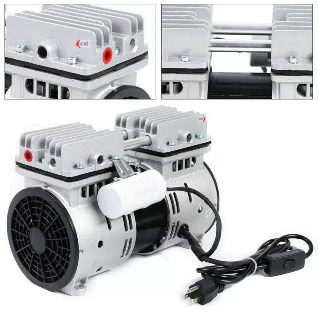Oilless Diaphragm Vacuum Pump Industrial Oil Free Piston Vacuum Pump 550W