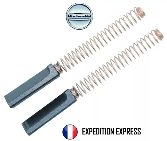 2x Charbons Balais Brosses KITCHENAID W10260958 W10380496 moteur artisan classic