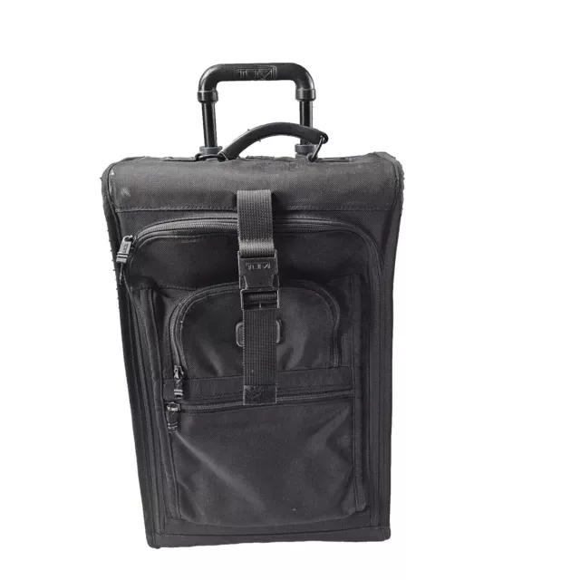 TUMI USA Carry On Suitcase Rolling 2 Wheel Ballistic Nylon 22" Black Wheel A Way