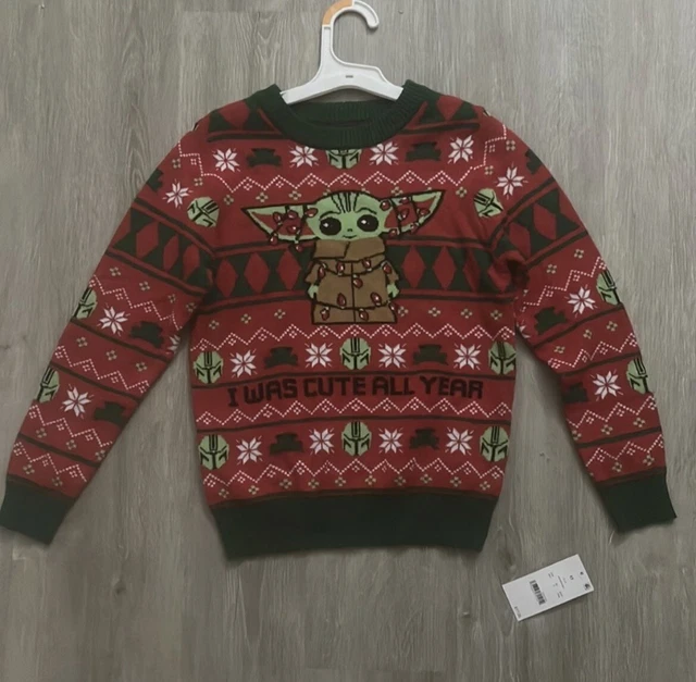 Star Wars The Child Baby Yoda Ugly Christmas Sweater Toddler Boy Size 5T