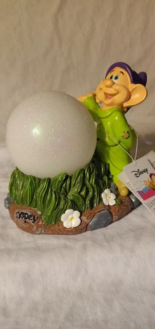 NWT! Disney DOPEY Solar Globe Garden/Night Light Snow White & The Seven Dwarfs