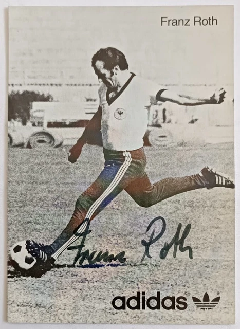 FRANZ ROTH FC Bayern München handsignierte Autogrammkarte 70ziger DFB ...