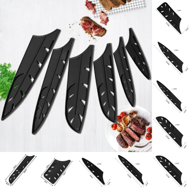 Generic Plastic Knife Sheath, Knife Edge Guard Protectors, Universal Knife  Cover Sleeves, Set Of 7 Knife Blade Guard Application For 3.
