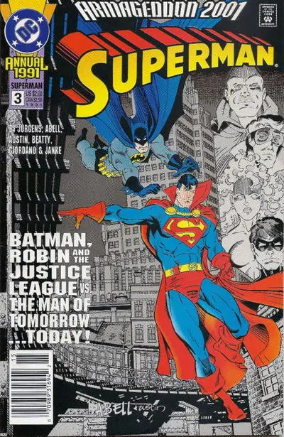 Superman (2nd Series) Annual #3 (Newsstand) FN; DC | Armageddon 2001 - Batman -