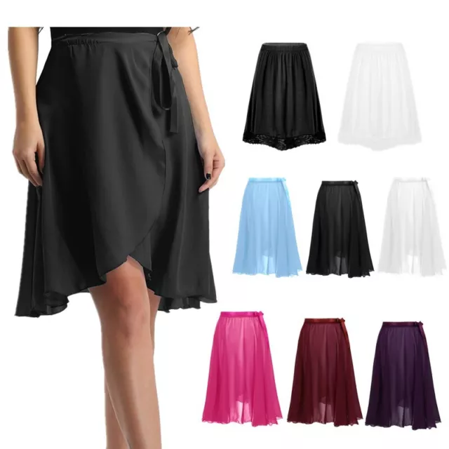 Women Sheer Chiffon Wrap Skirt Ballet Skirt Ballet Dance Over Scarf Long Skirts