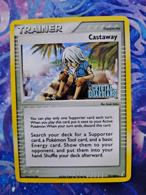 Pokemon - Castaway - Crystal Guardians - Holo, Stamped - 72/100 - NM/LP Cond.