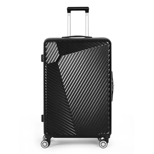 New 28" Luggage ABS Suitcase w/TSA Spinner Suitcase, Hardshell Lightweight Black