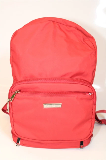 Samantha Brown NEW Large Red Canvas Travel Backpack Carry On Bag