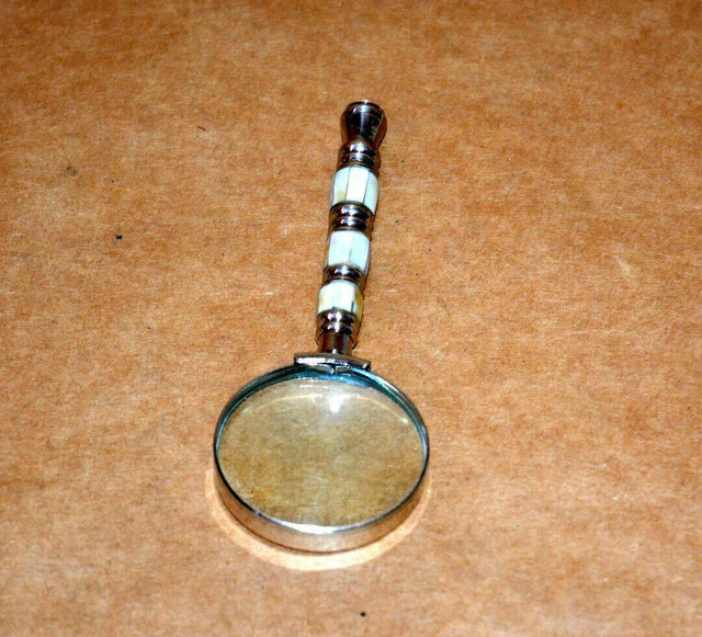 Antike Vintage Lupe 2" Glas Leseartikel Bürotisch Lupe Geschenk