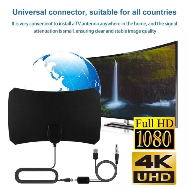 Antenna TV interna per digitale amplificata potente HDTV 4K 1080P Digitale