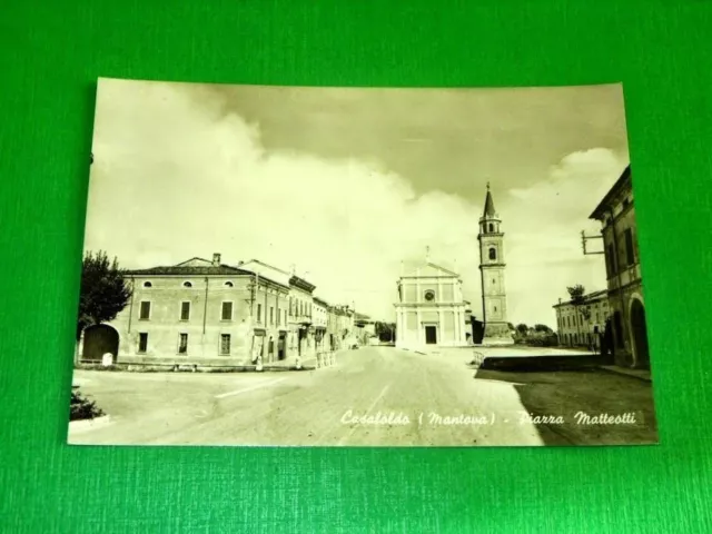 Cartolina Casaloldo ( Mantova ) - Piazza Matteotti 1960 ca.