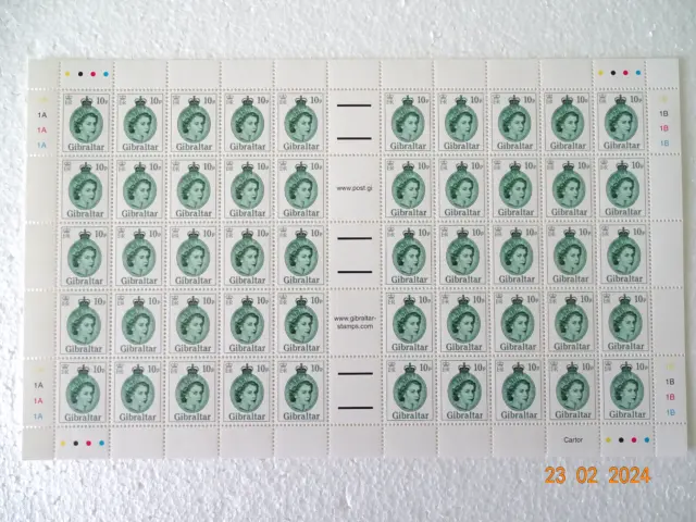 Gibraltar Dauerserien Queen 50 x 10 Pence MNH
