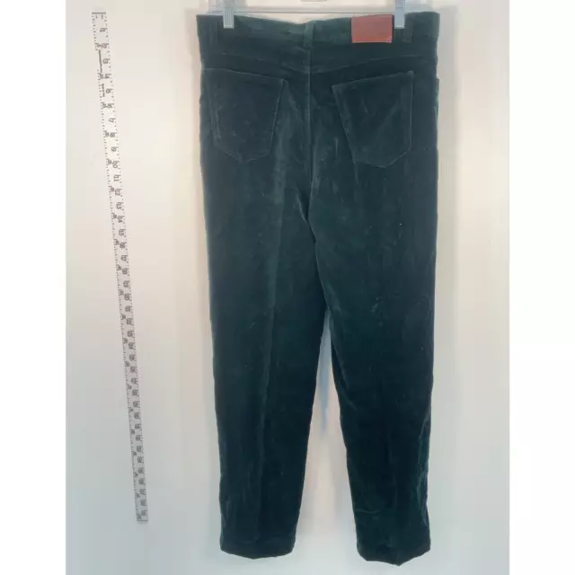 Lauren Ralph Lauren Velvet Green Straight Leg Cotton Pants Womens Size 12 2