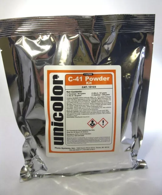 Unicolor 10123 Ultrafine C-41 Powder Film Home Developer Kit 1 Liter