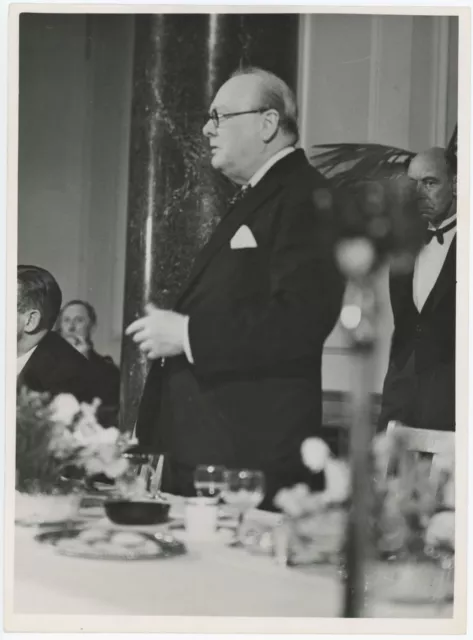 14 July 1941 press photo of Churchill - "Do your worst and we will do our best"