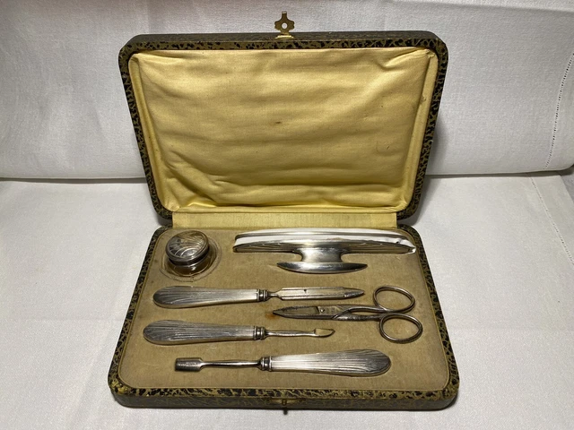 Ancien set manucure argent poinçon 1930- Old Silver Manucure set 1930
