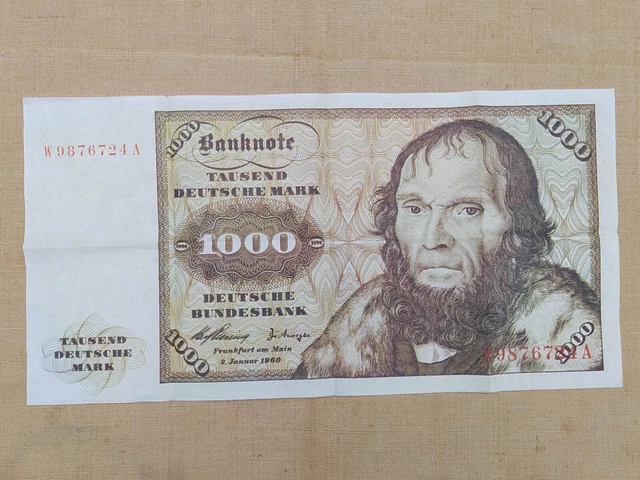 ALTE 1000 DM Deutsche Mark Schein Banknote Demo Schein Bundesbank ...