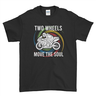 Biker T-shirt due ruote di spostare l'anima Biker SQUADRA due Wheeler Uomini Donne Tee Top