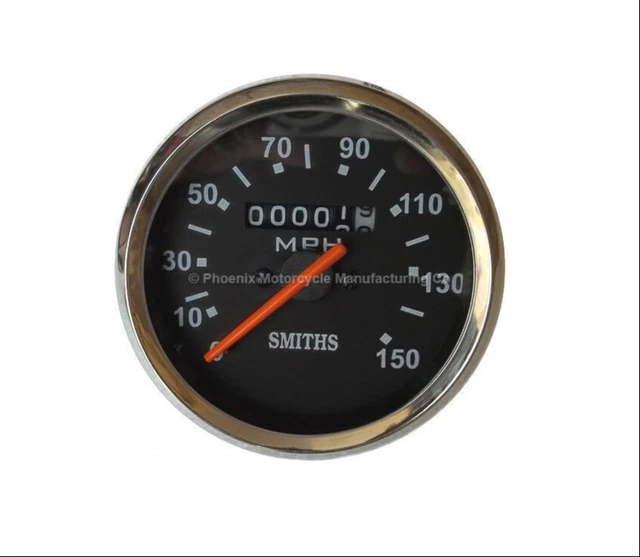 thumbnail image 2 of AEspares Smiths Style 80 MPH Speedometer – 2.5" Black Dial For Norton BSA Triumph 2 of 5