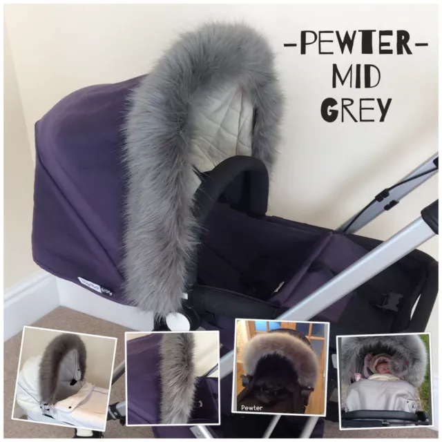 Fur hood online for mothercare pram